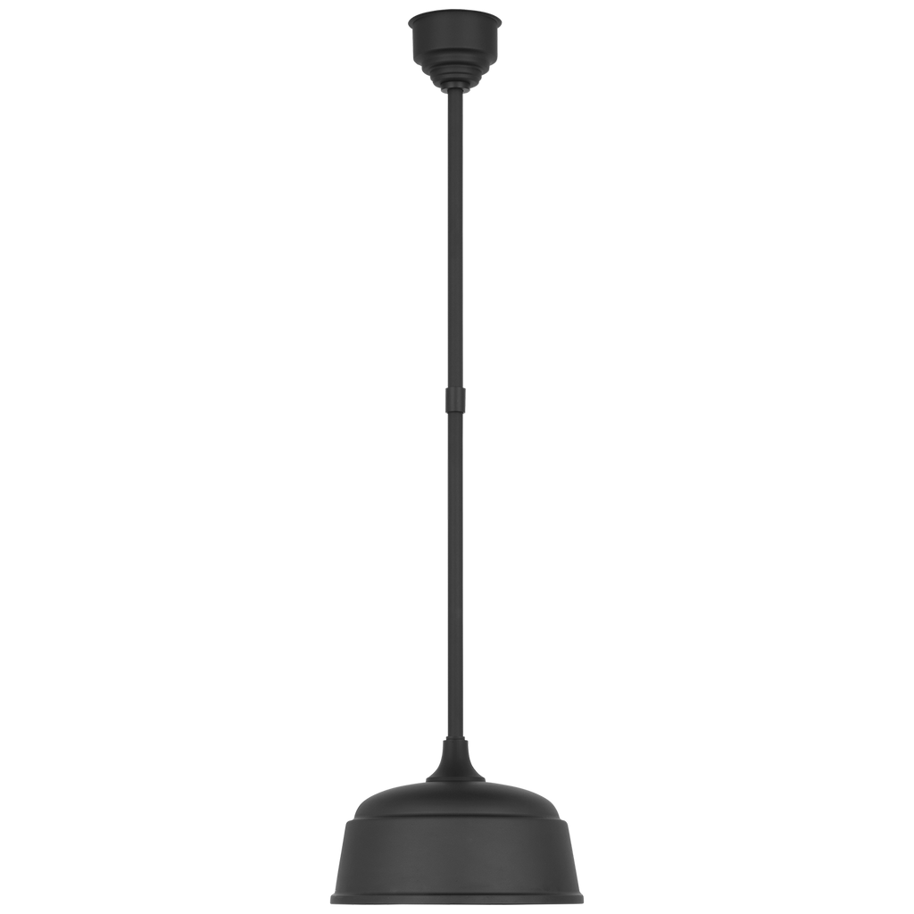 Academy Pendant | Matte Black | 12.5" Rockhouse Shade