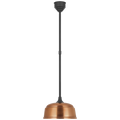 Academy Pendant | Matte Black | 12.5" Soft Copper Rockhouse Shade