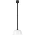 Academy Pendant | Matte Black | 12.5" White Rockhouse Shade