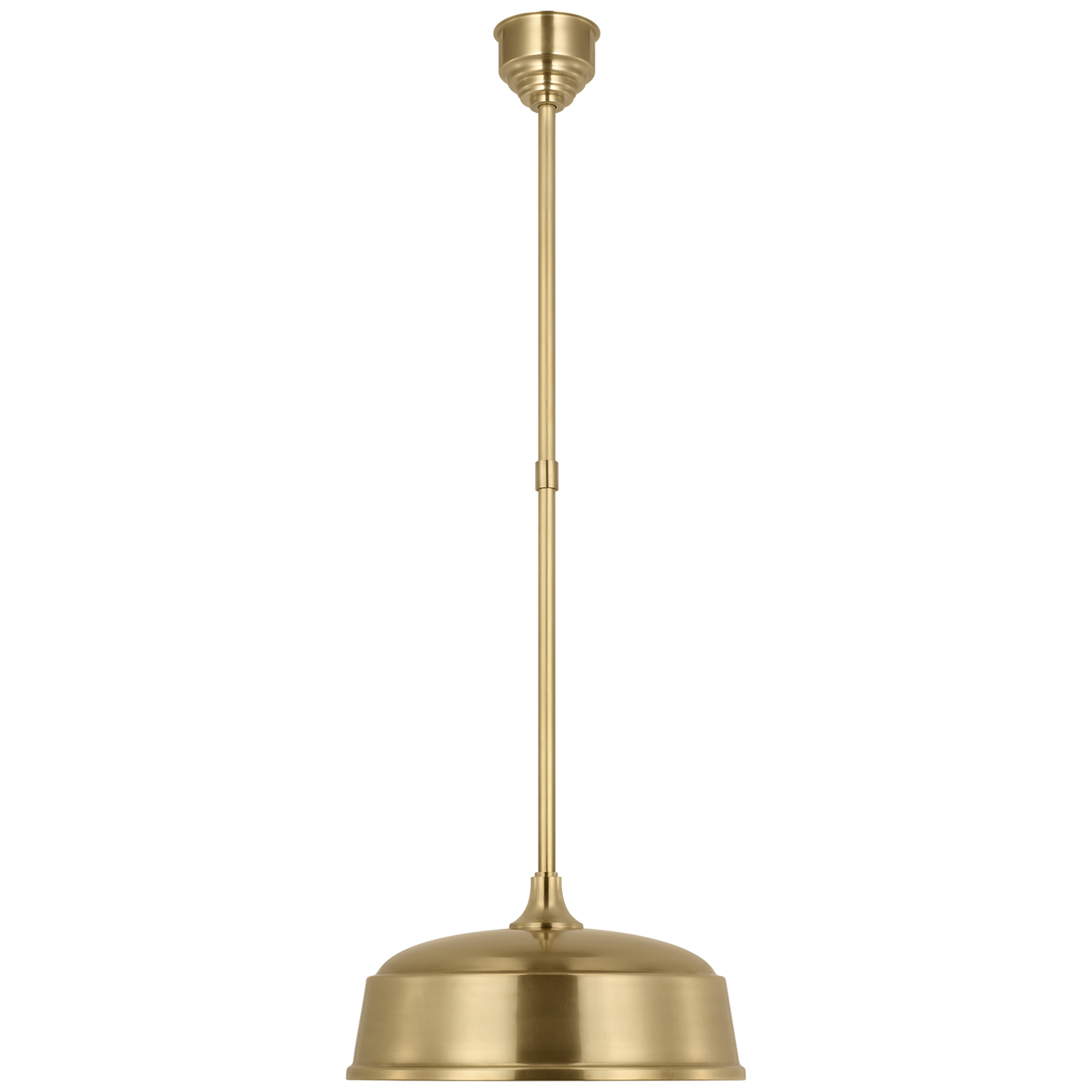 Academy Pendant | Hand-Rubbed Antique Brass | 16" Rockhouse Shade