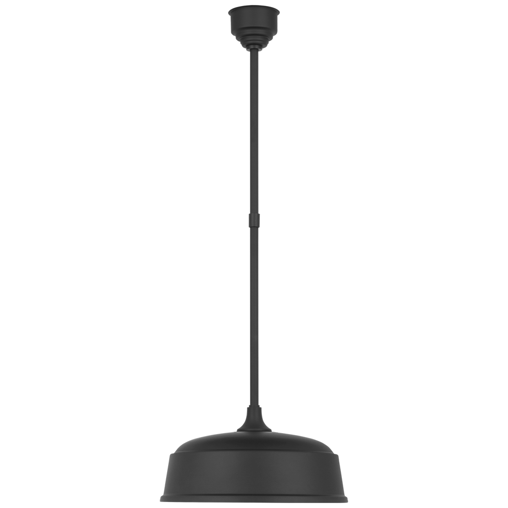 Academy Pendant | Matte Black | 16" Rockhouse Shade