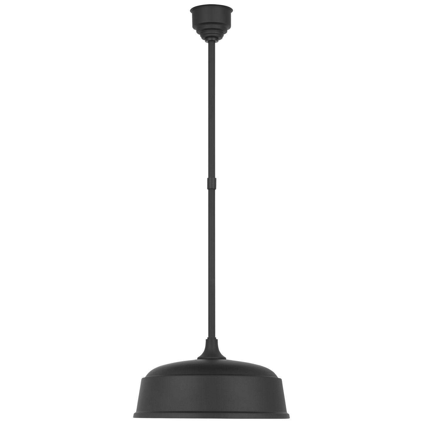 Academy Pendant | Matte Black | 16" Rockhouse Shade