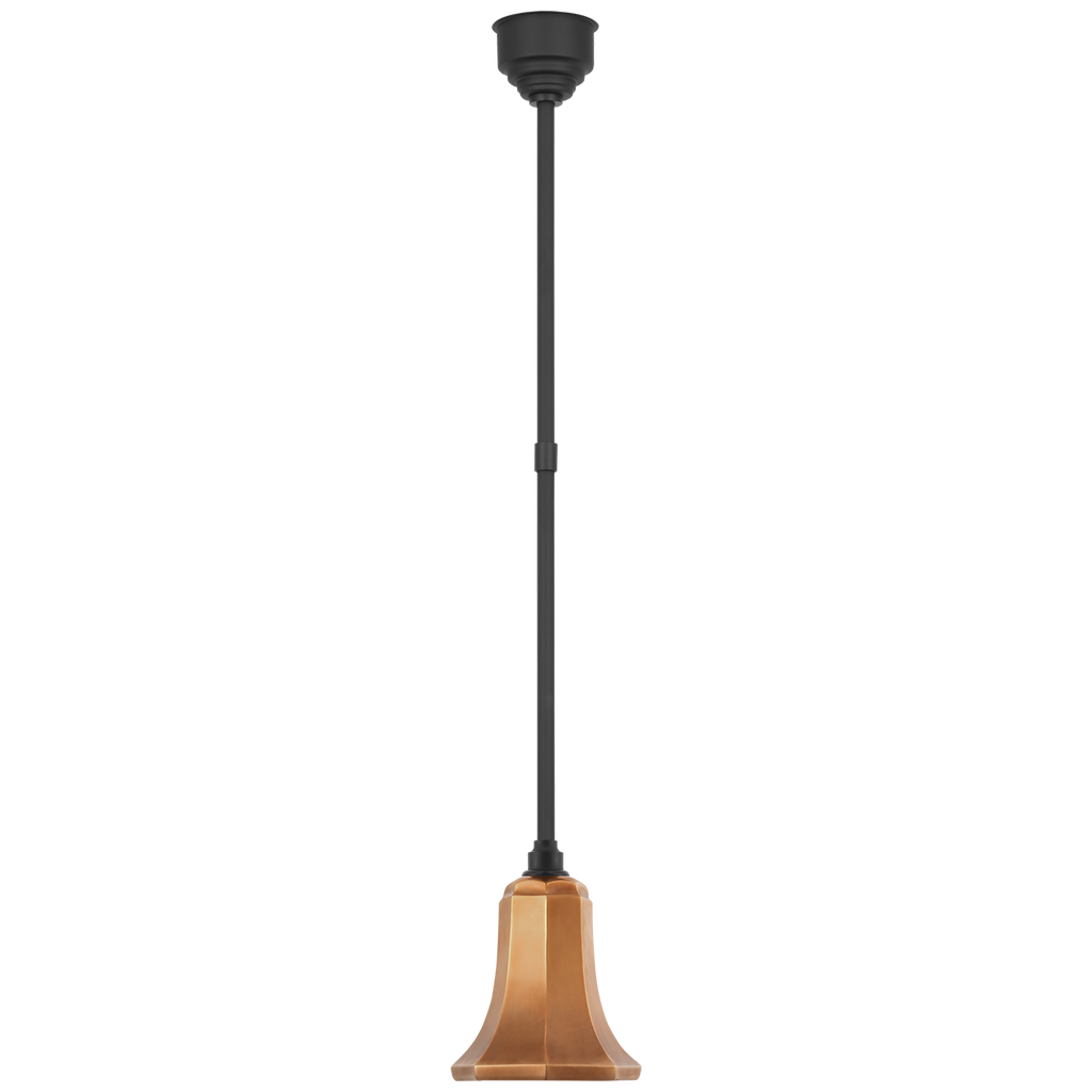 Academy Pendant | Matte Black | 7.5" Soft Copper Savannah Shade