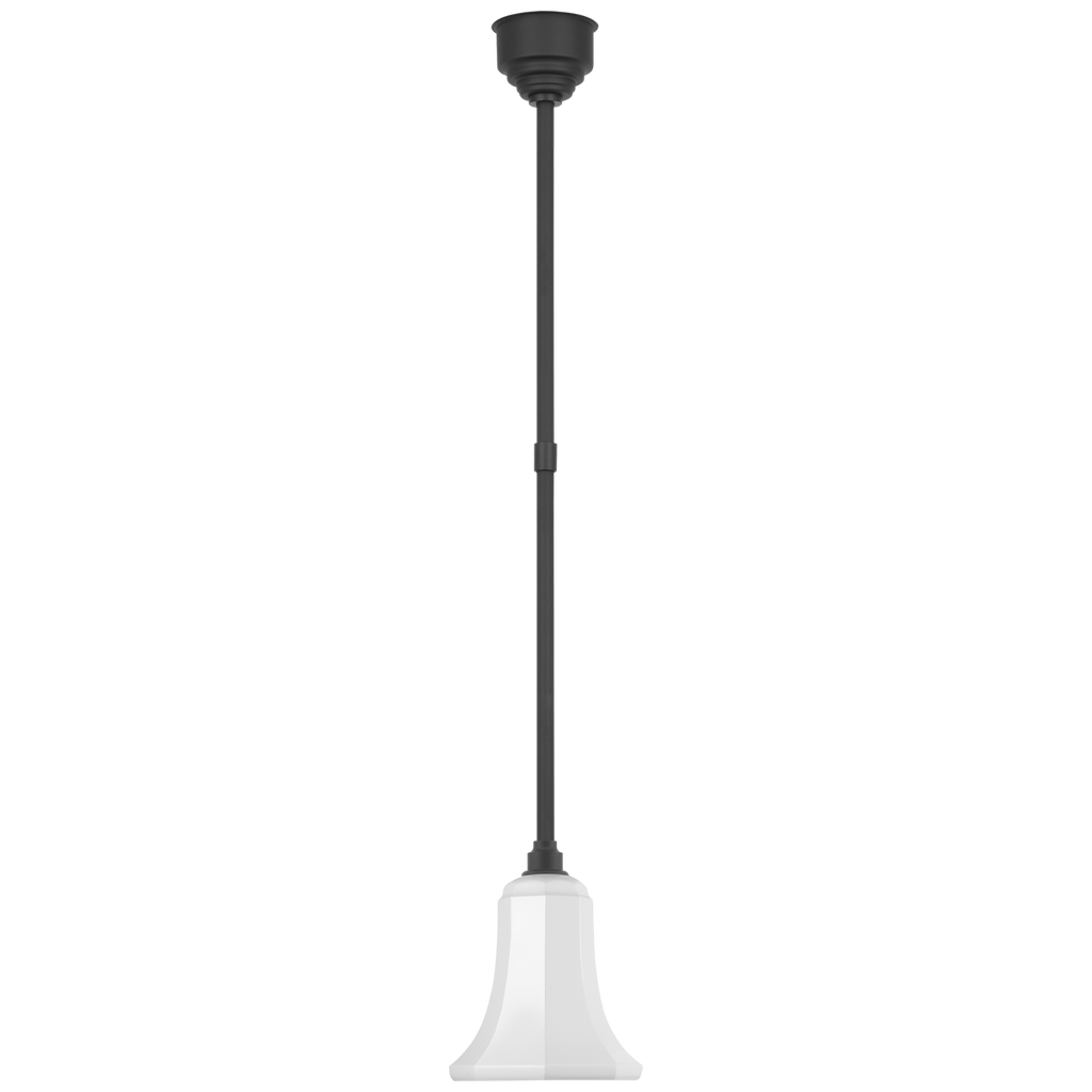 Academy Pendant | Matte Black | 7.5" White Savannah Shade