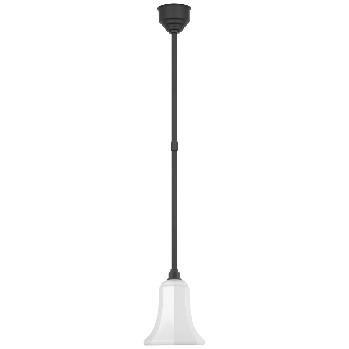 Academy Pendant | Matte Black | 7.5" White Savannah Shade