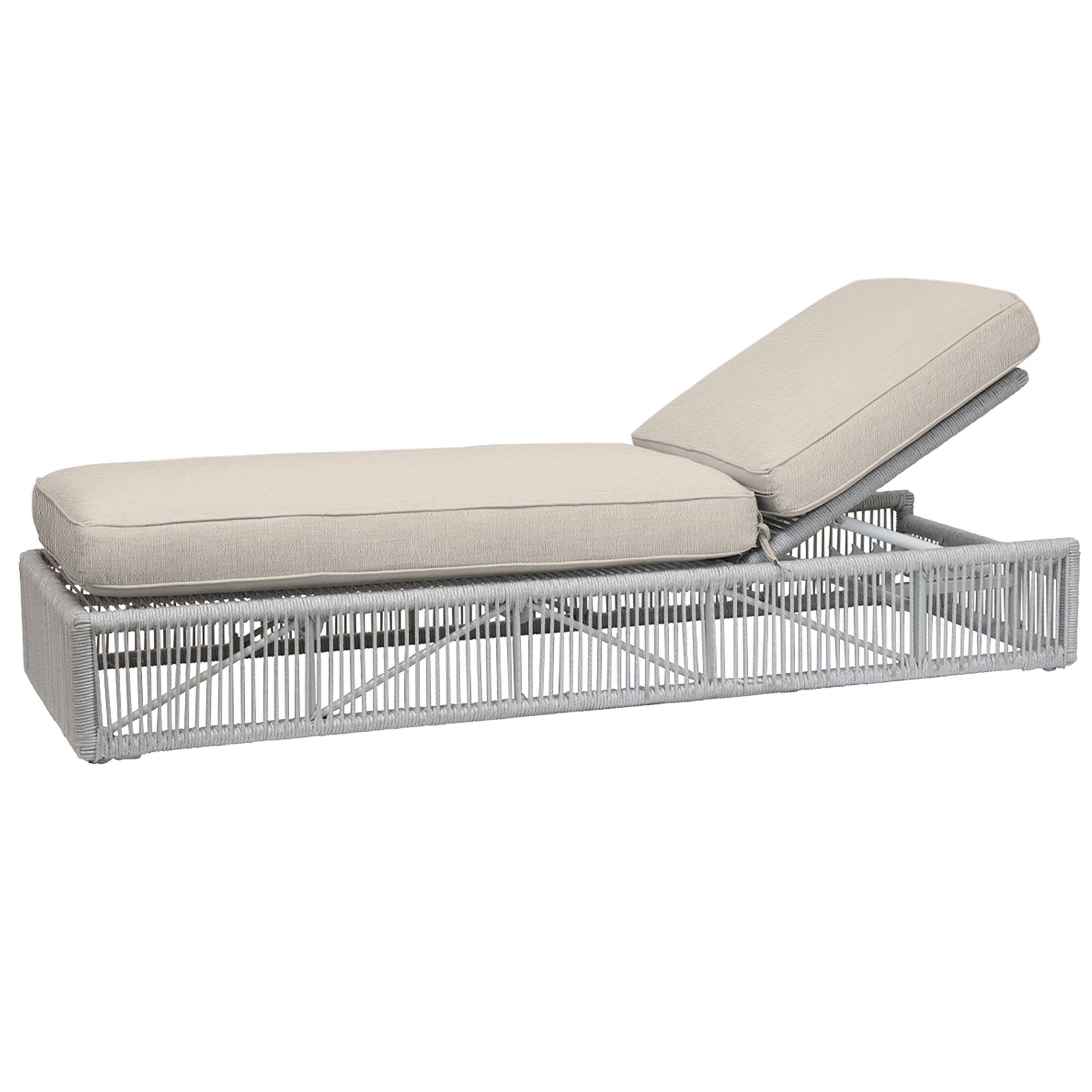 Miami Adjustable Chaise in Echo Ash w/ Self Welt