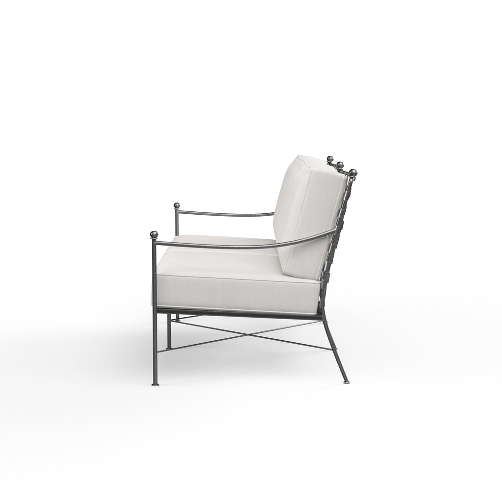 Provence Loveseat in Canvas White w/ Self Welt