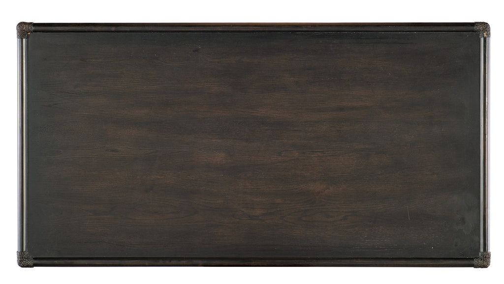 Retreat Pole Rattan Writing Desk | Black Sand
