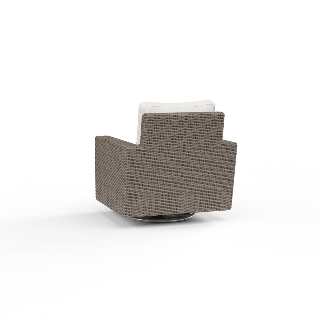 Coronado Swivel Rocker in Canvas Flax w/ Self Welt