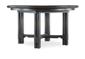 Retreat Pole Rattan Round Dining Table with 1-20in Leaf | Black Sand