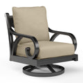 Monterey Swivel Rocker in Linen Stone w/ Selt Welt