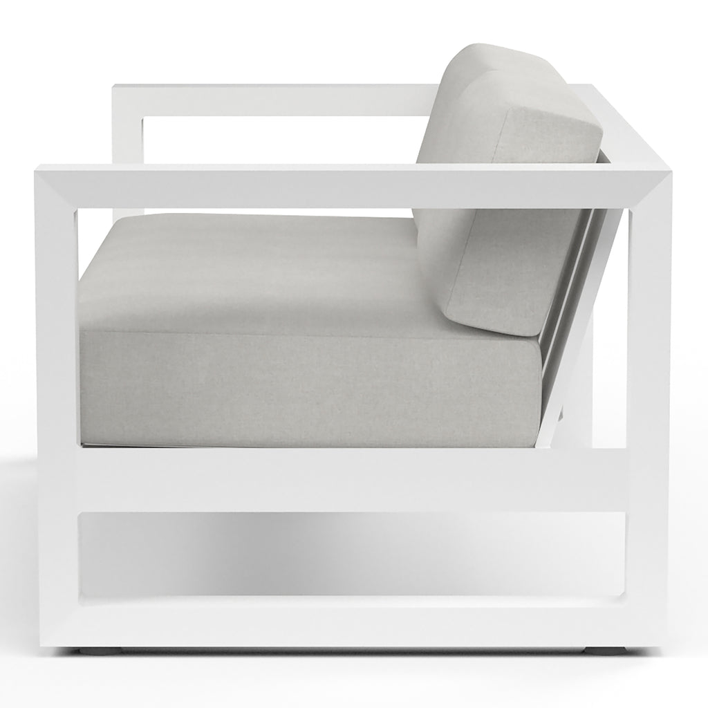Newport Loveseat in Cast Silver, No Welt