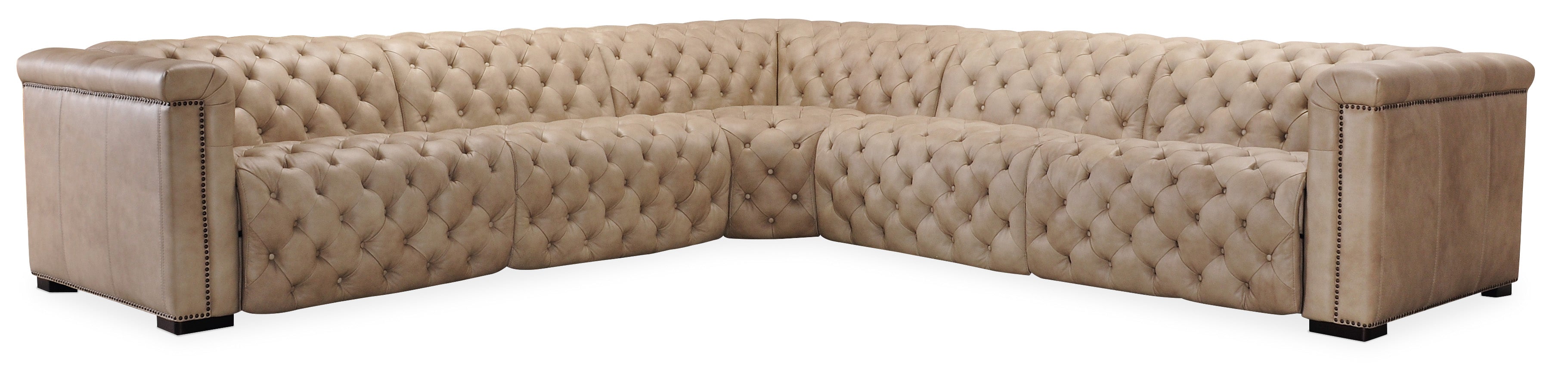 Savion Grandier 5-Piece Sectional with Power Recline & Power Headrest | Brown