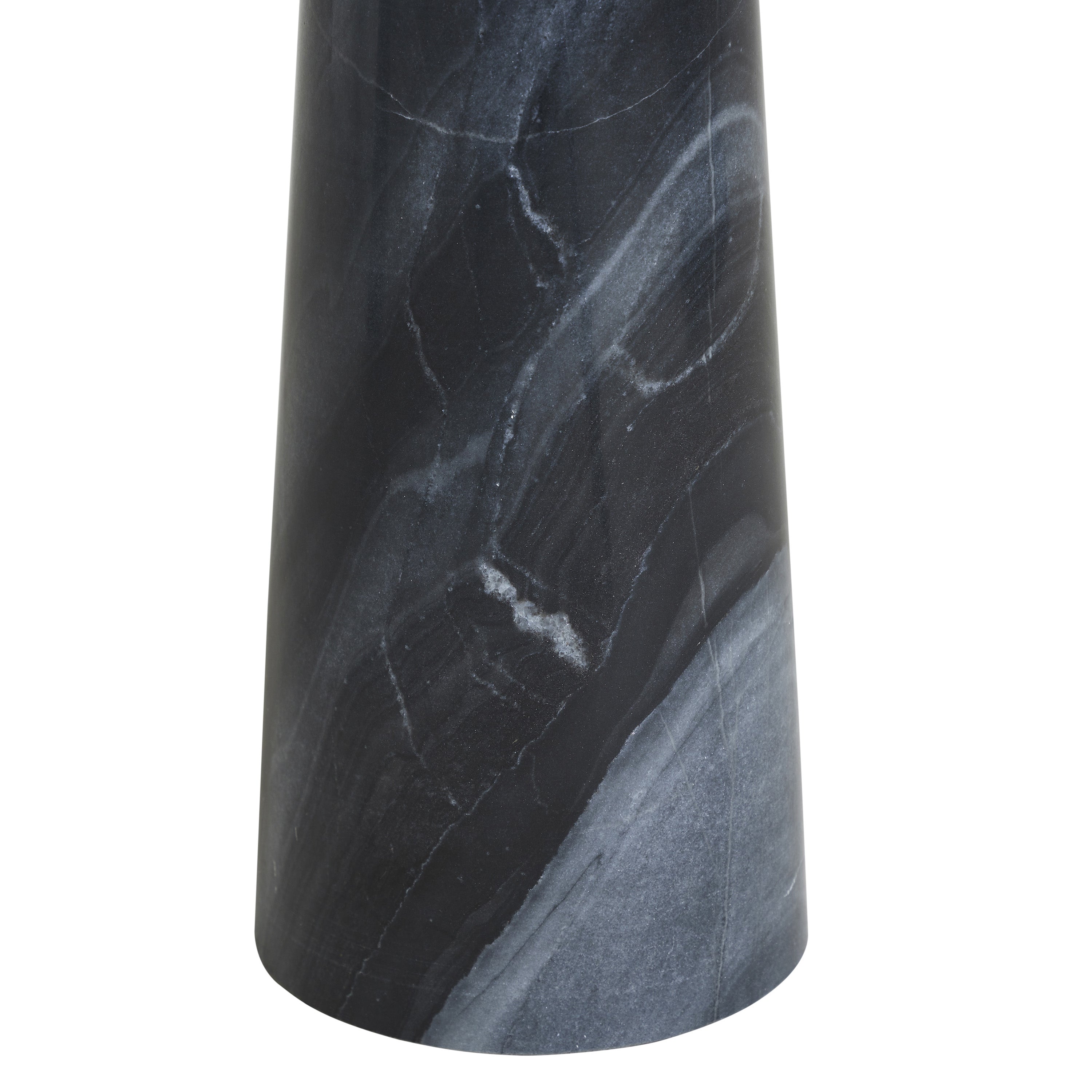 Mercura Side Table | Black Marble | Short