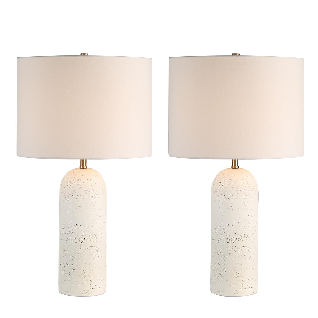 Dorato Table Lamp | White Travertine