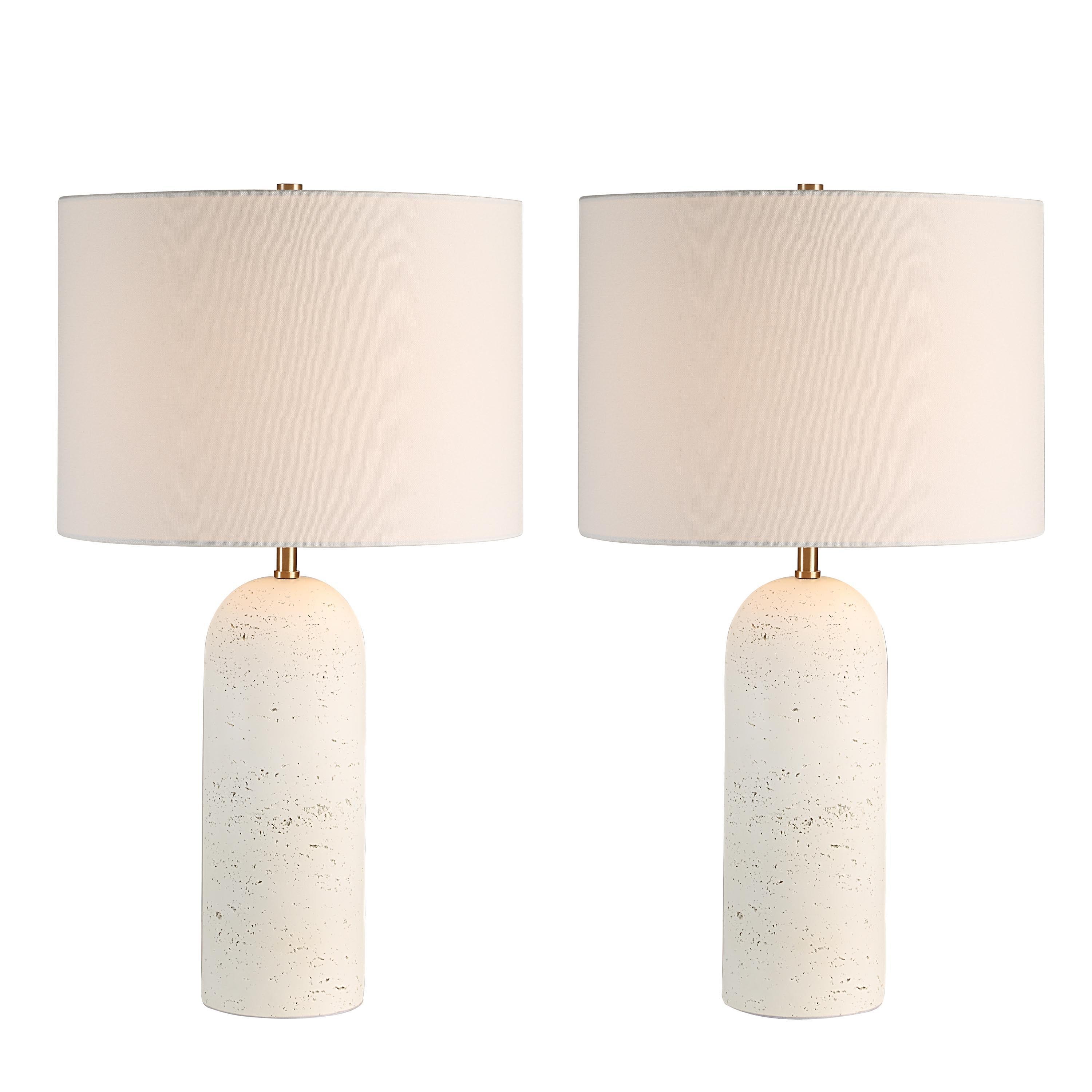 Dorato Table Lamp | White Travertine