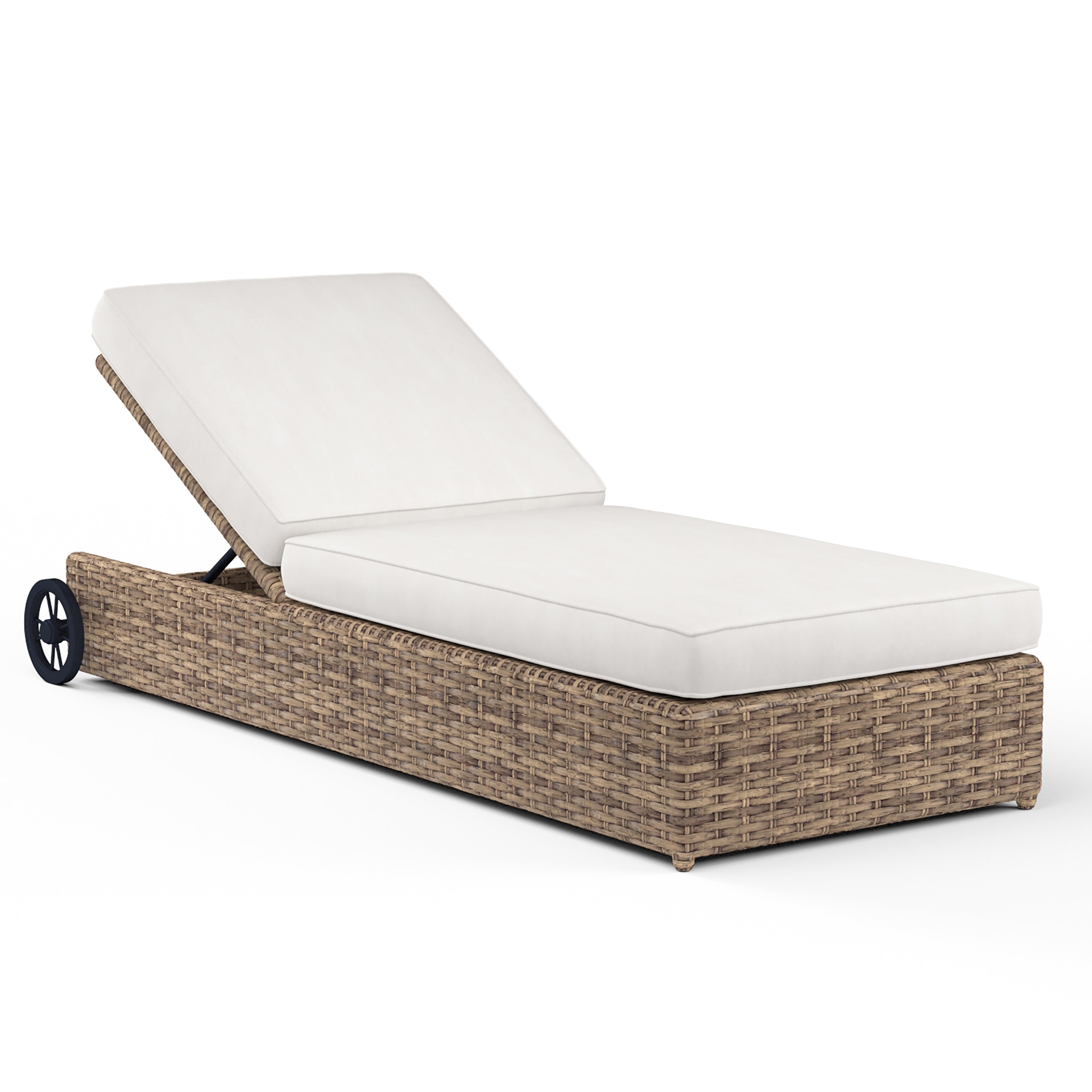 Havana Adjustable Chaise in Canvas Flax w/ Self Welt