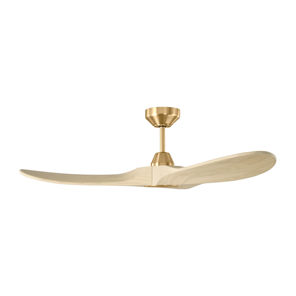 Maverick Smart 44 Ceiling Fan | Burnished Brass | Washed White Oak Blades