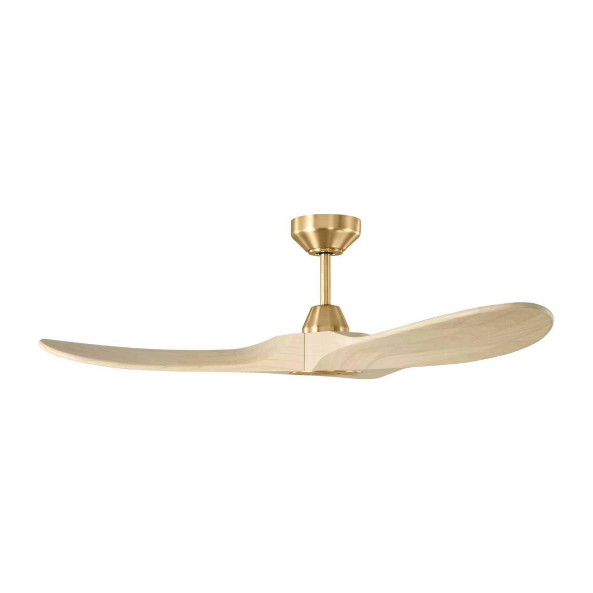 Maverick Smart 44 Ceiling Fan | Burnished Brass | Washed White Oak Blades