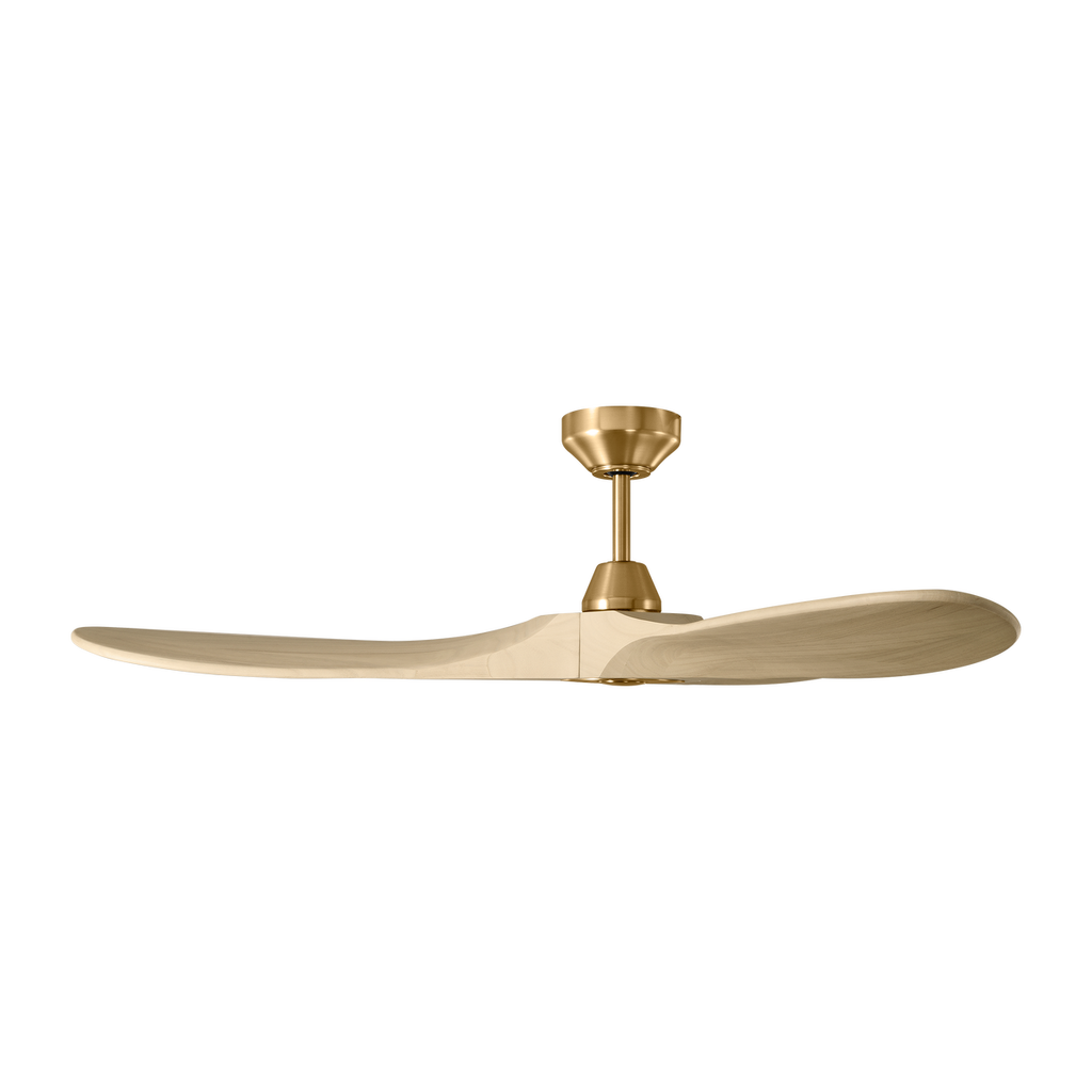 Maverick Smart 52 Ceiling Fan | Burnished Brass | Washed White Oak Blades
