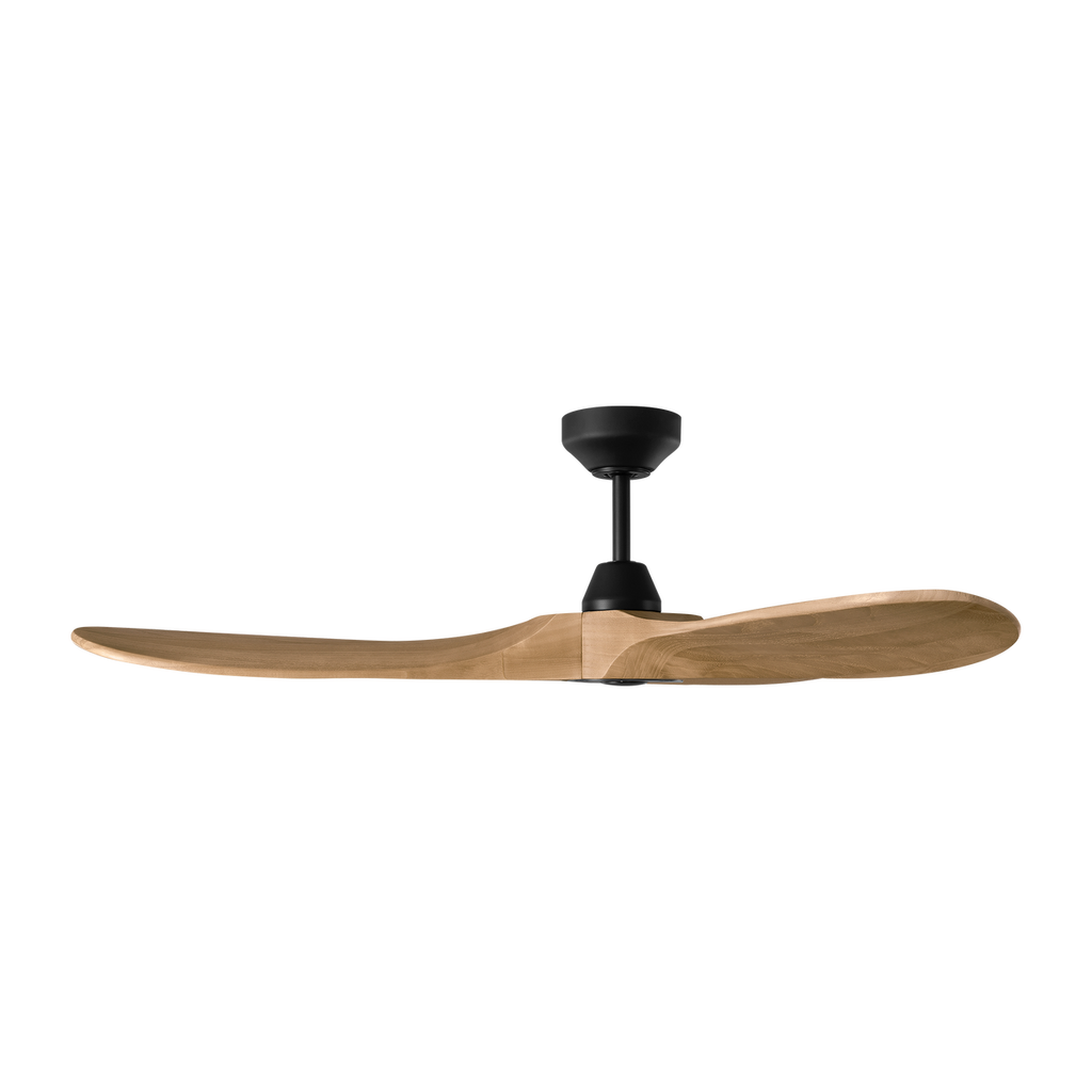Maverick Smart 52 Ceiling Fan | Matte Black | Naturel Honey Blades Midnight Black