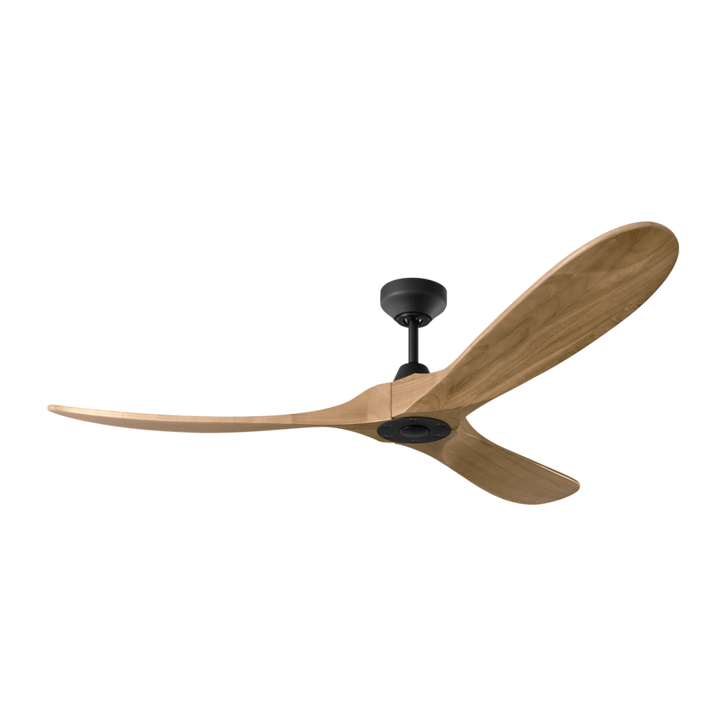Maverick Smart 60 Ceiling Fan | Midnight Black | Natural Honey Blades