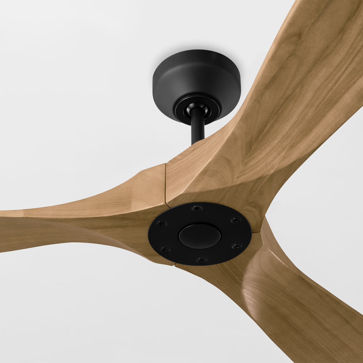 Maverick Smart 60 Ceiling Fan | Midnight Black | Natural Honey Blades