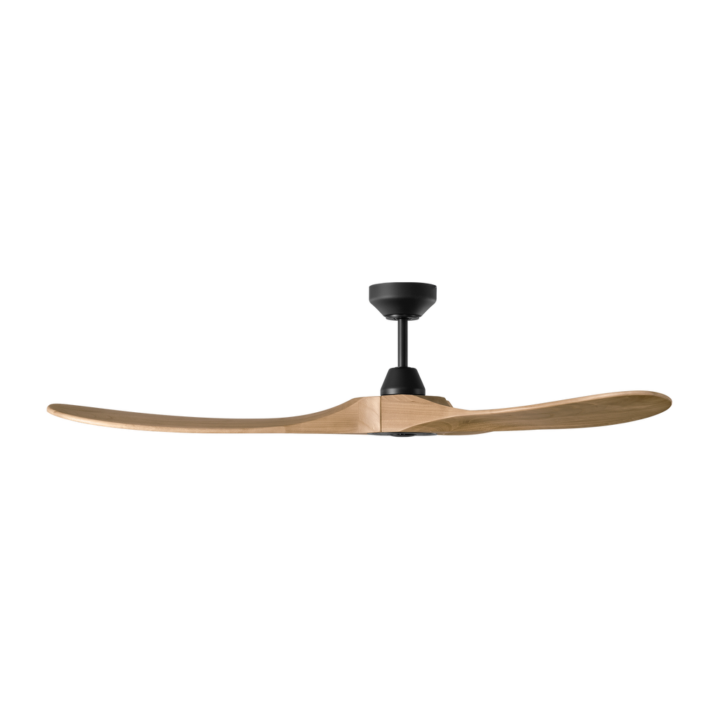 Maverick Smart 60 Ceiling Fan | Midnight Black | Natural Honey Blades
