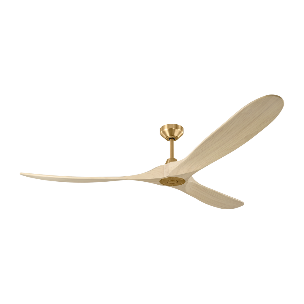 Maverick Smart 70 Ceiling Fan | Burnished Brass | Washed White Oak Blades
