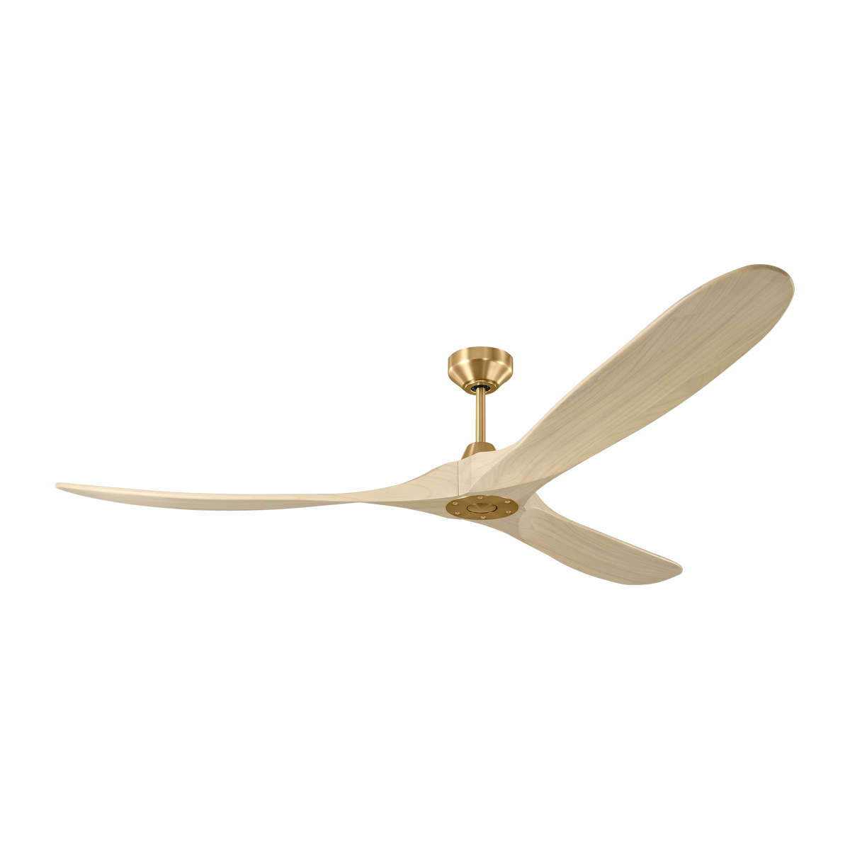 Maverick Smart 70 Ceiling Fan | Burnished Brass | Washed White Oak Blades