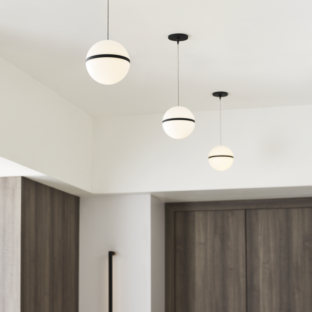 Mini Hanea Pendant | Nightshade Black | Acrylic Shade Monopoint Bulb(s) Included