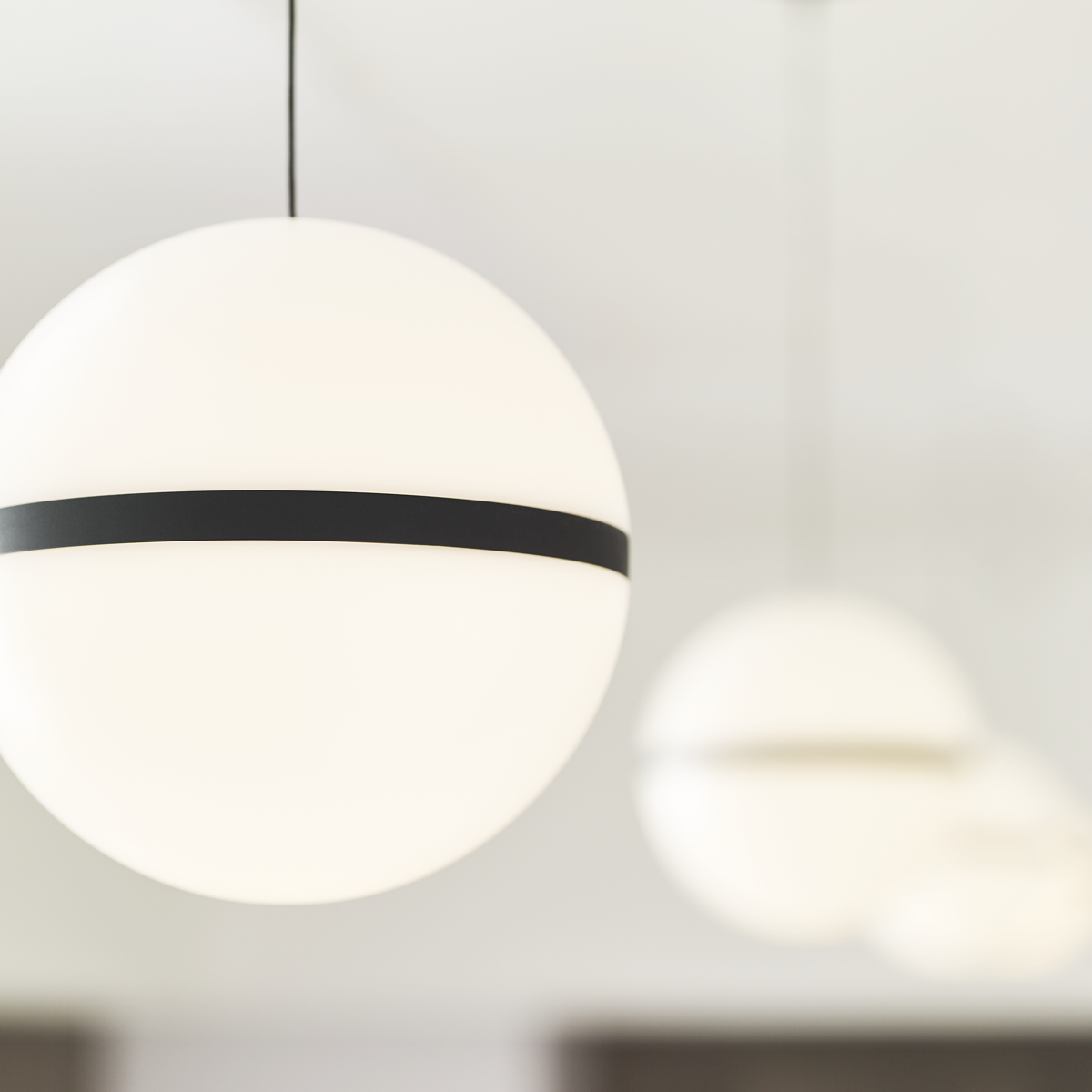 Mini Hanea Pendant | Nightshade Black | Acrylic Shade Monopoint Bulb(s) Included