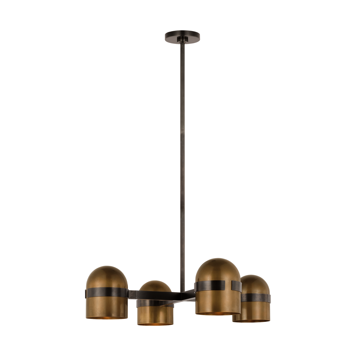 Octavia Medium Chandelier Blackened Bronze/bright worn brass 2700K 90 CRI