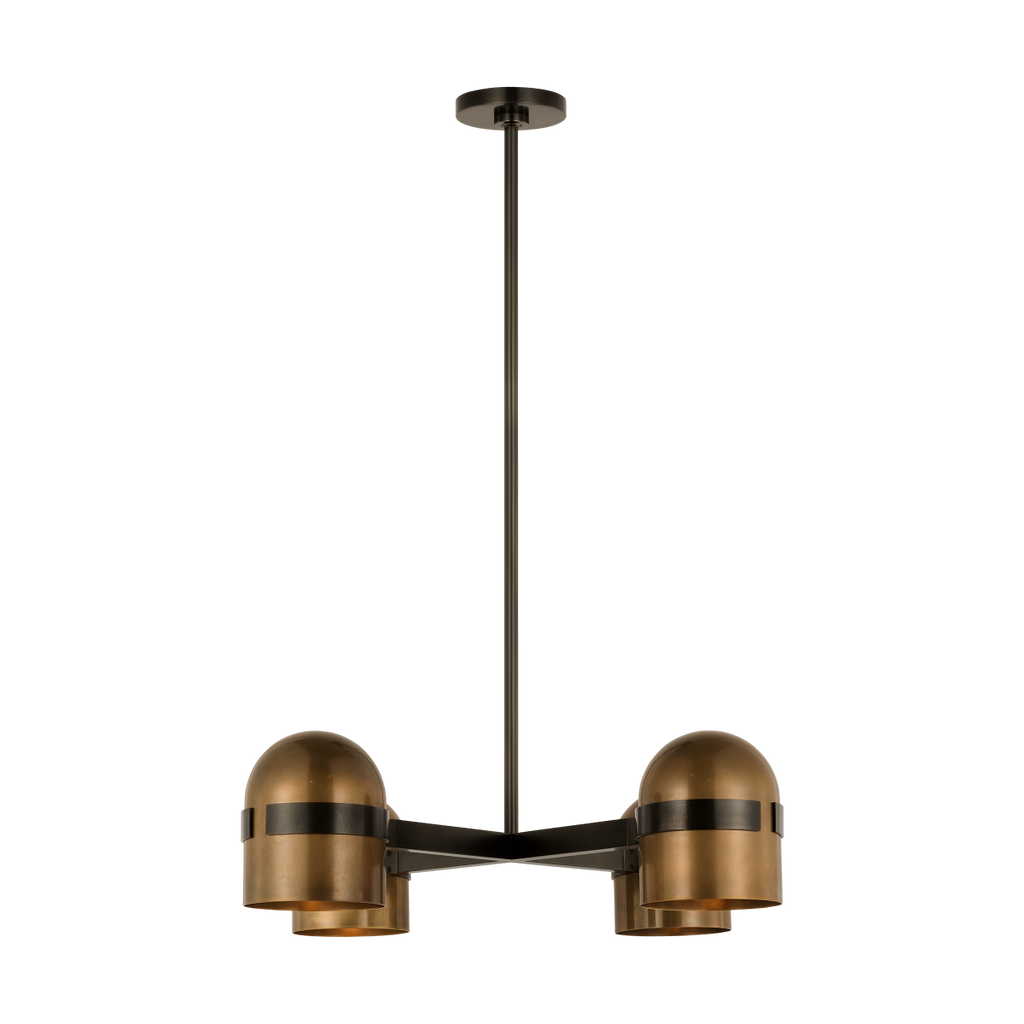 Octavia Medium Chandelier Blackened Bronze/bright worn brass 2700K 90 CRI