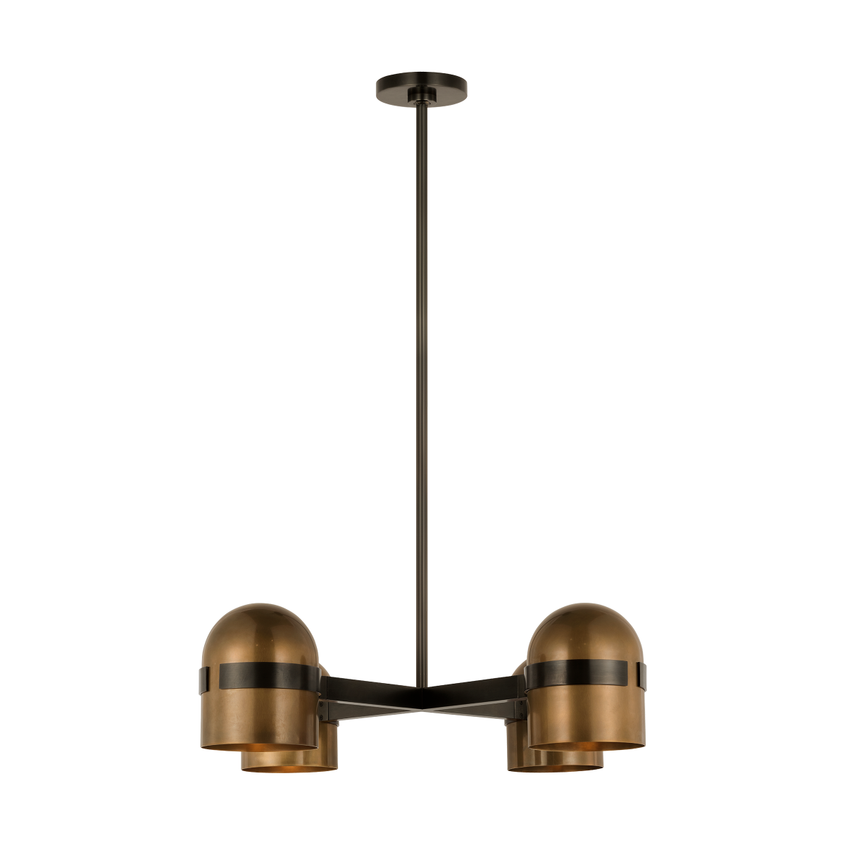 Octavia Medium Chandelier Blackened Bronze/bright worn brass 2700K 90 CRI