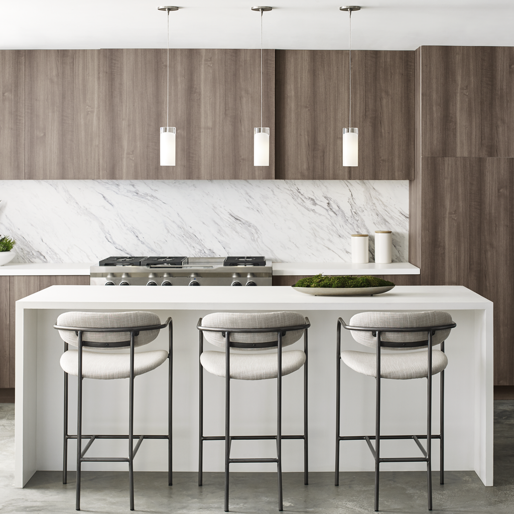 Horizon Pendant | Satin Nickel | Frost glass Monopoint Bulb(s) Included