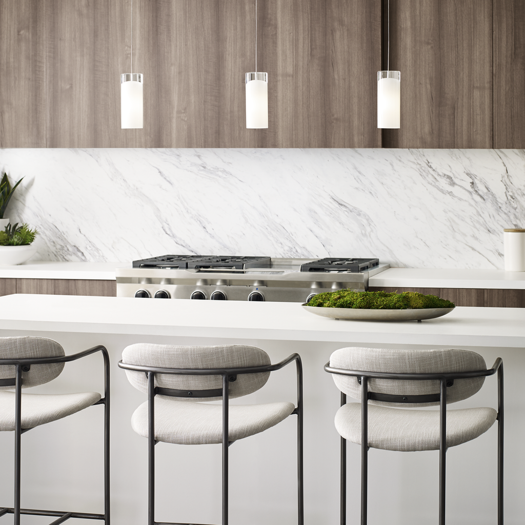 Horizon Pendant | Satin Nickel | Frost glass Monopoint Bulb(s) Included