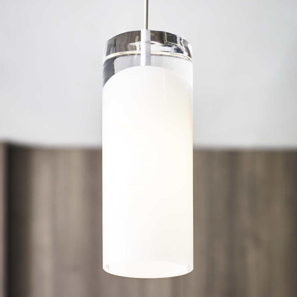 Horizon Pendant | Satin Nickel | Frost glass Monopoint Bulb(s) Included