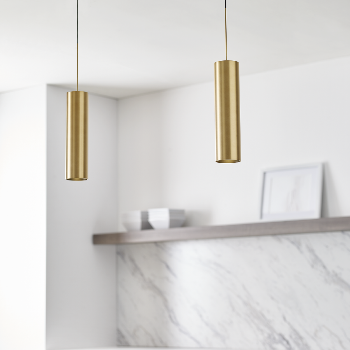 Piper Pendant | Aged Brass |  Monopoint Bulb(s) Included