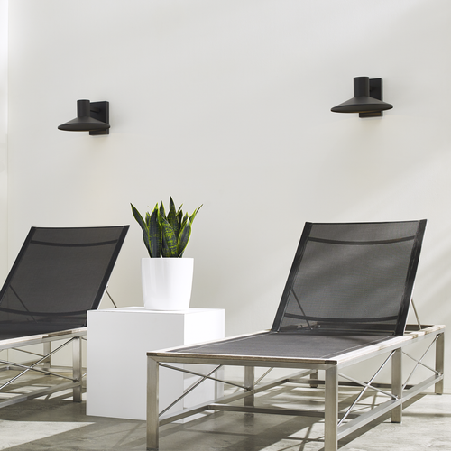 Ash 10 Outdoor Wall | Charcoal 2700K Cylinder Lens High Output