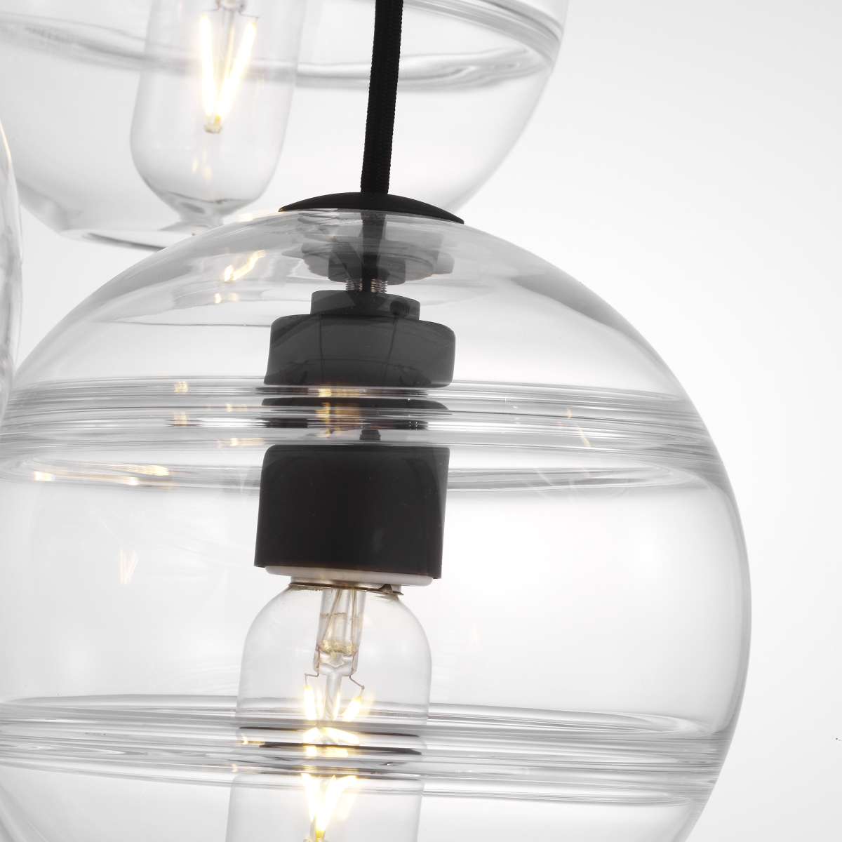 Sedona Single Chandelier Single Clear Nightshade Black Bulb Not Included