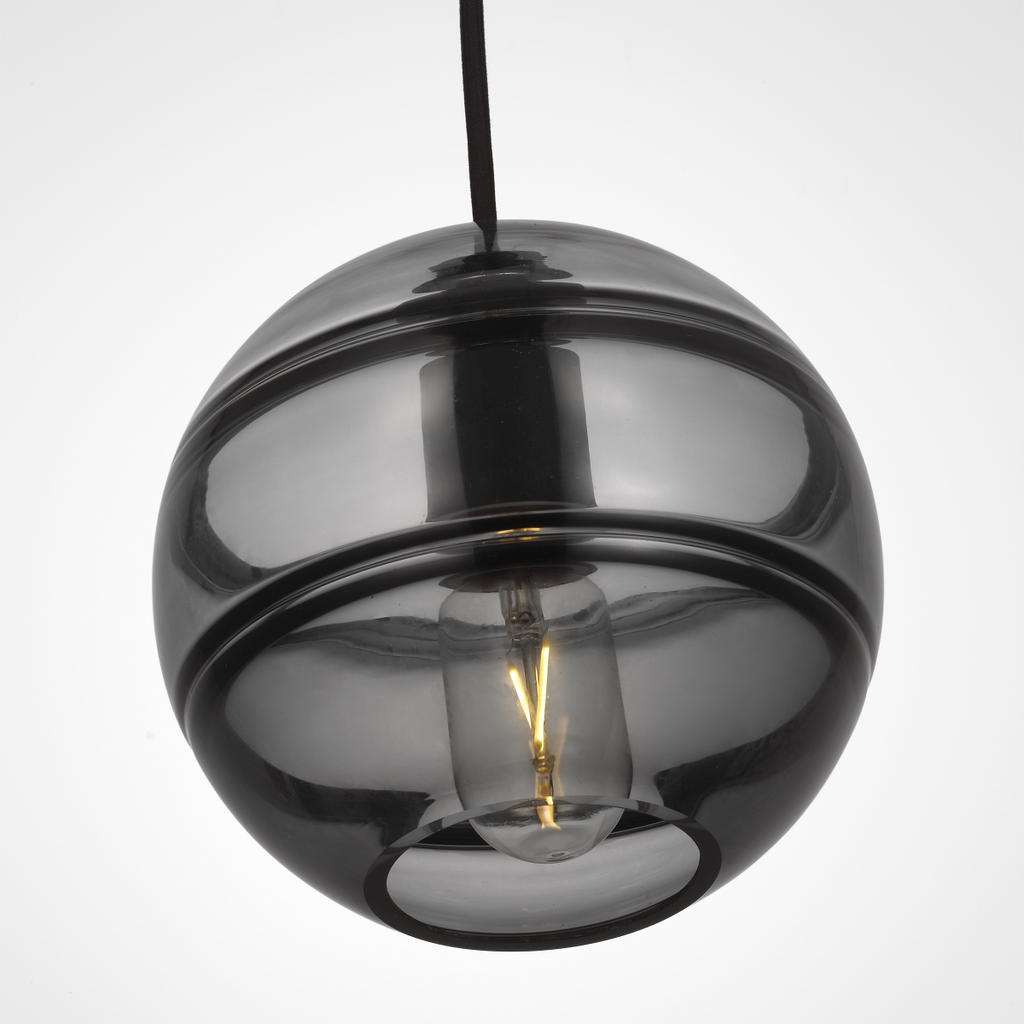 Sedona Medium Pendant Transparent Smoke Nightshade Black Bulb Not Included