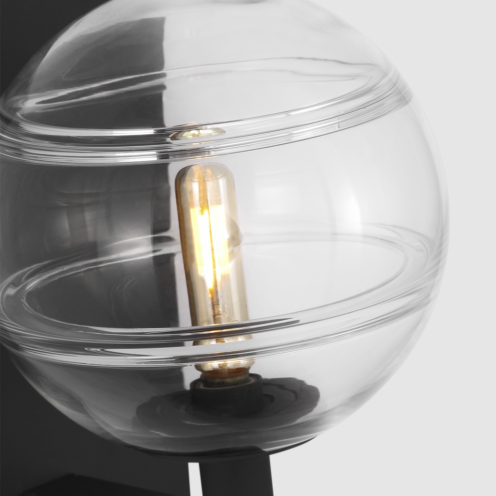 Sedona Wall Clear Nightshade Black Bulb Not Included