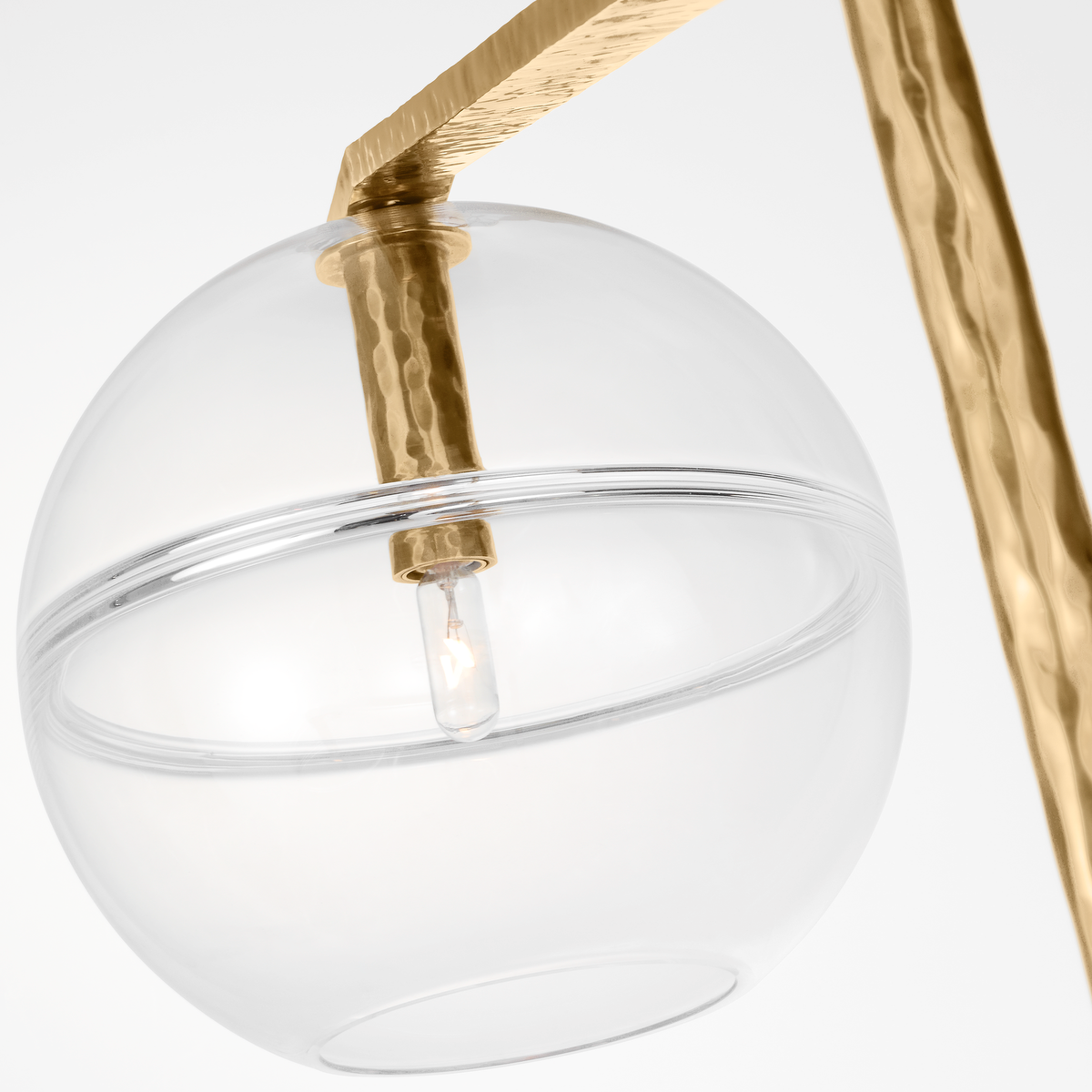 Lowing Grande Chandelier | Clear Polished Antique Brass Bulb Not Included
