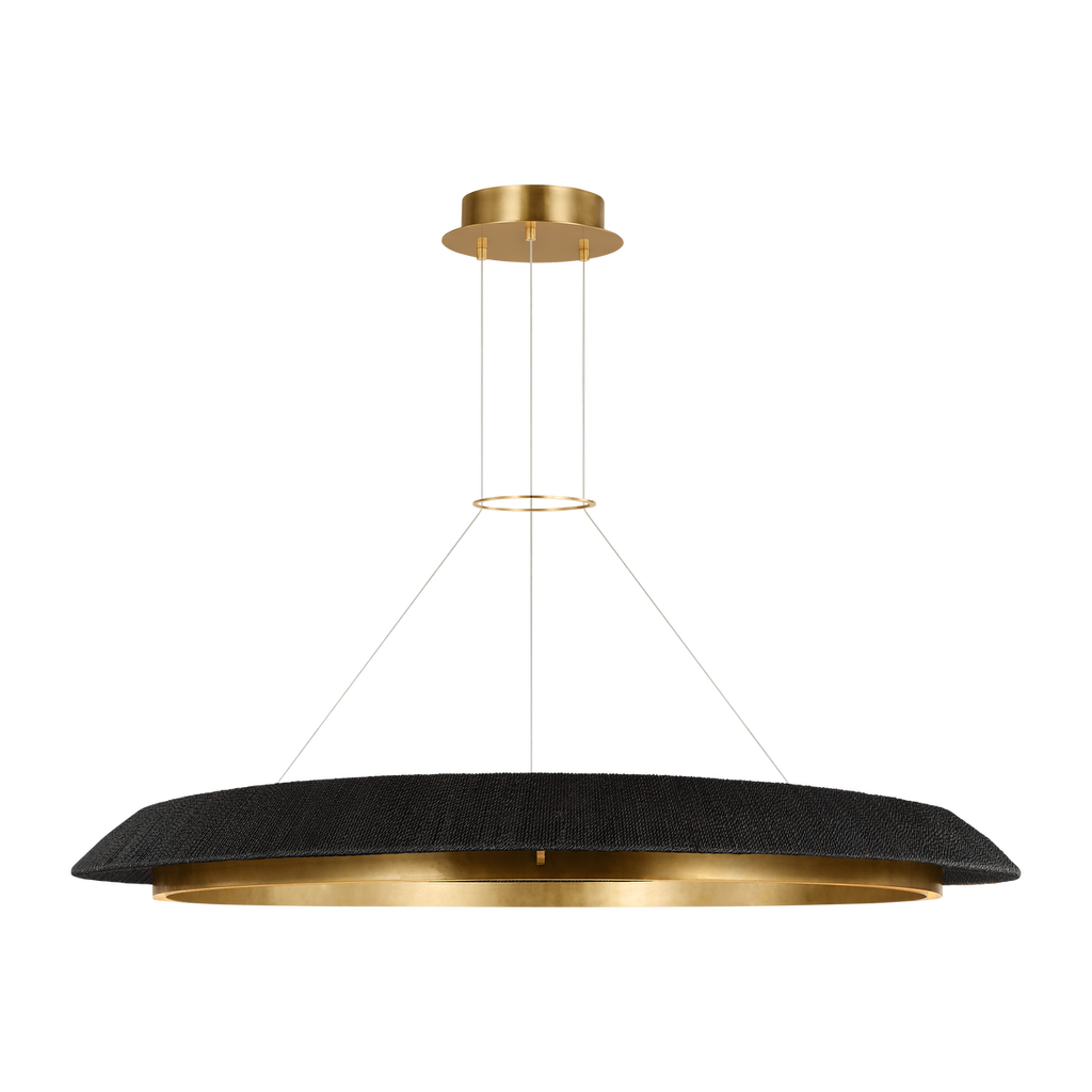 Noa X-Large Chandelier Washed Black hand-rubbed antique brass 2700K 90 CRI
