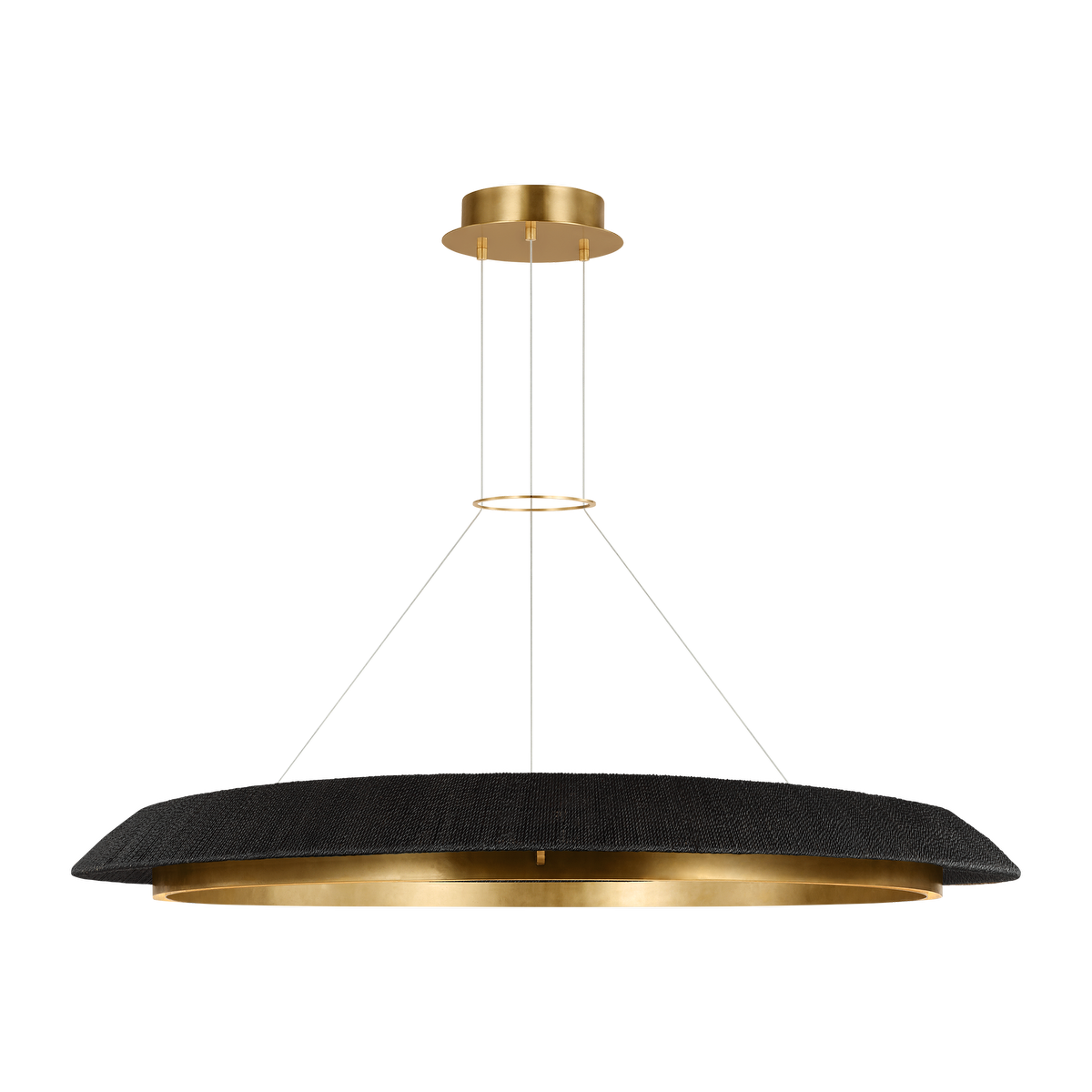 Noa X-Large Chandelier Washed Black hand-rubbed antique brass 2700K 90 CRI