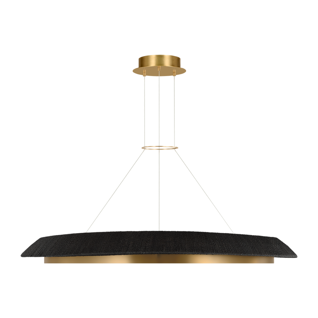 Noa X-Large Chandelier Washed Black hand-rubbed antique brass 2700K 90 CRI