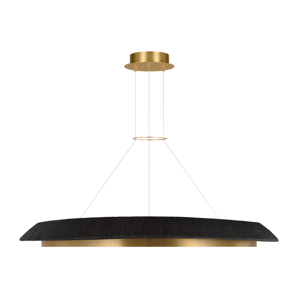Noa X-Large Chandelier Washed Black hand-rubbed antique brass 2700K 90 CRI