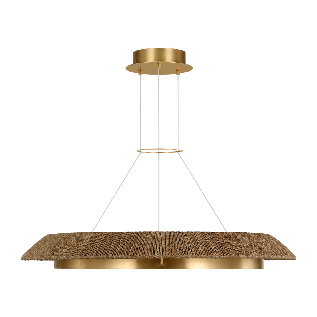 Noa Large Chandelier Natural Hand Rubbed Antique Brass 2700K 90 CRI