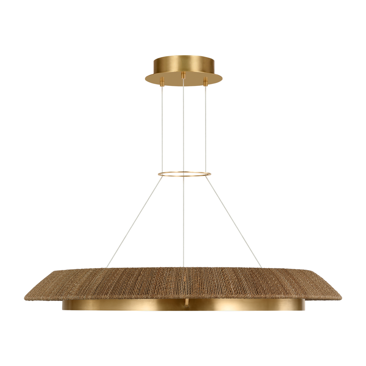 Noa Large Chandelier Natural Hand Rubbed Antique Brass 2700K 90 CRI
